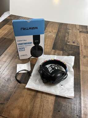 WIRWTRU S30 Lightweight Wired Gaming Headset Headband & Noise Cancelling Mic